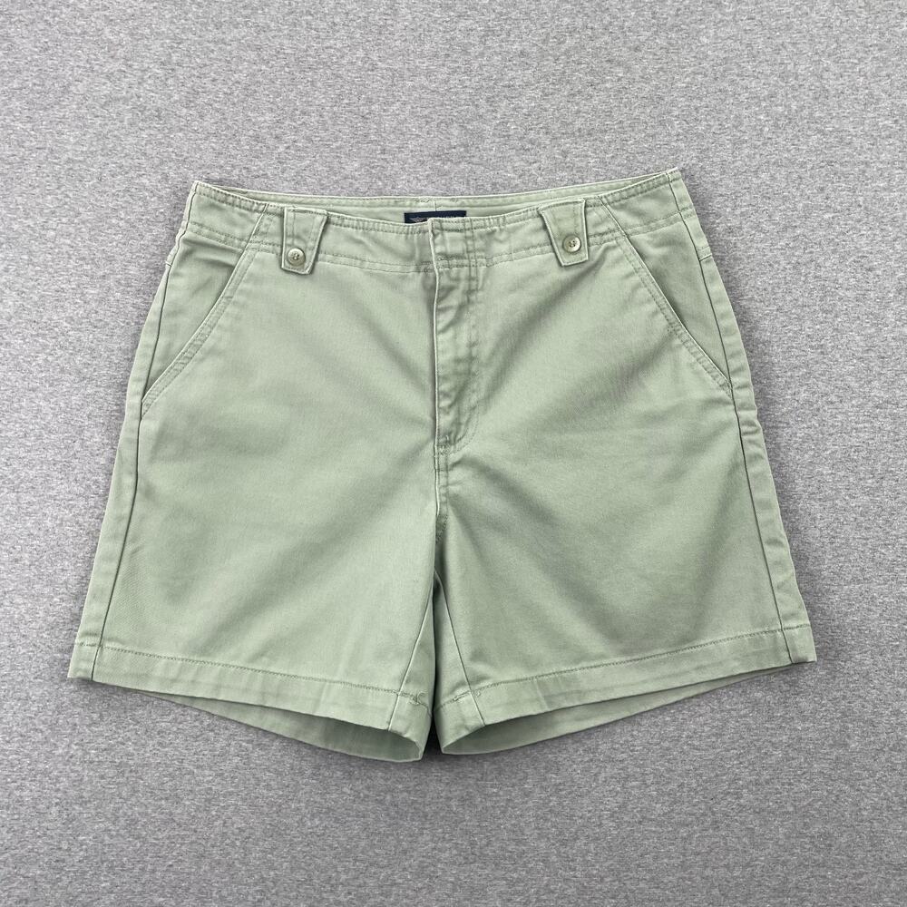 Vintage Dockers Womens High Rise Cotton Shorts Size 6 Sage Green Breathable